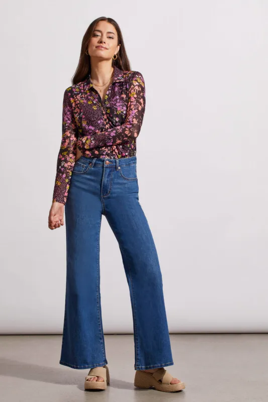 BROOKE HIGH RISE PALAZZO JEAN-Blueberry sold by Tribal