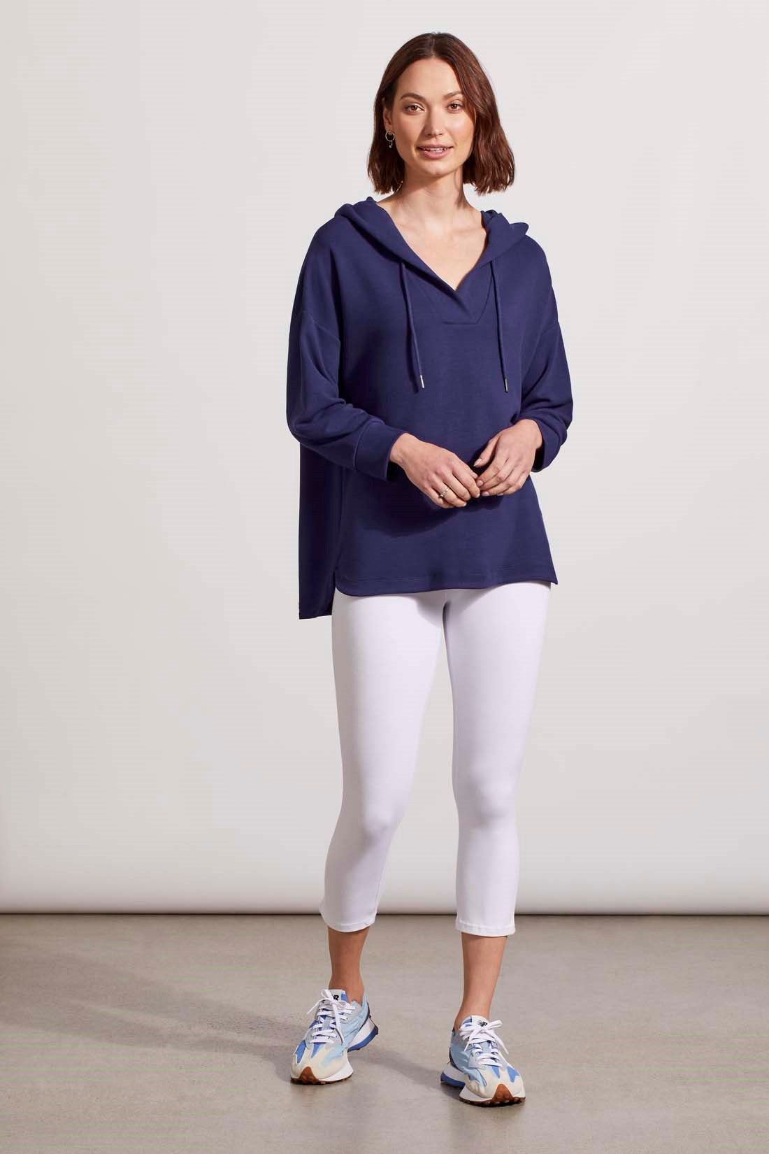 HOODED DOLMAN TUNIC-Jet blue sold by Tribal