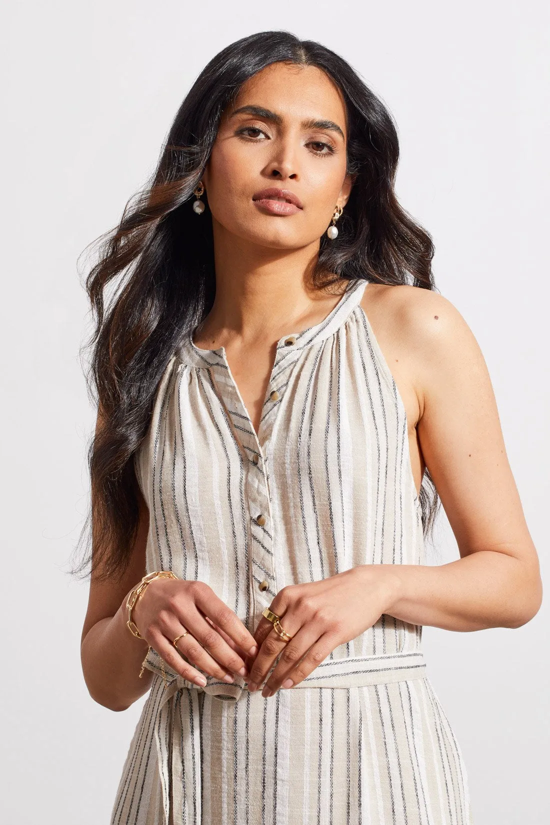 PRINTED SLEEVELESS MAXI DRESS WITH SASH-Frenchoak sold by Tribal product image thumbnail 2