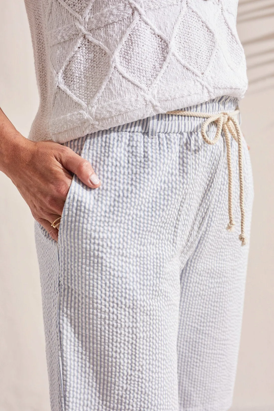 PRINTED COTTON PULL-ON SHORTS WITH DRAWCORD-Zenblue sold by Tribal product image thumbnail 2