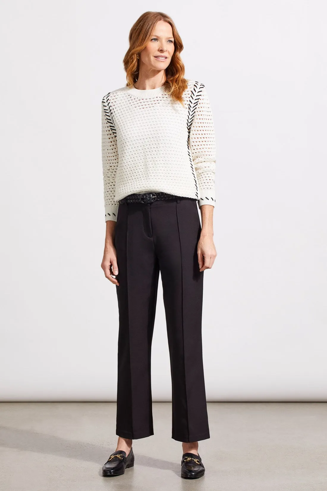 Fly Front Trousers With Pin Tucks-Black sold by Tribal product image thumbnail 4