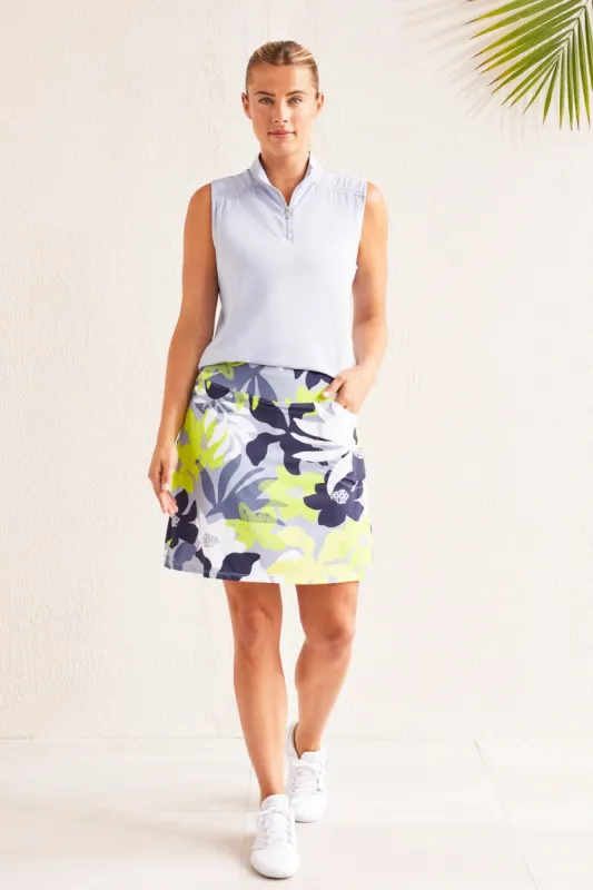 PREFORMANCE UPF 50+ SLEEVELESS MOCK NECK TOP WITH QUARTER ZIP-Zenblue sold by Tribal