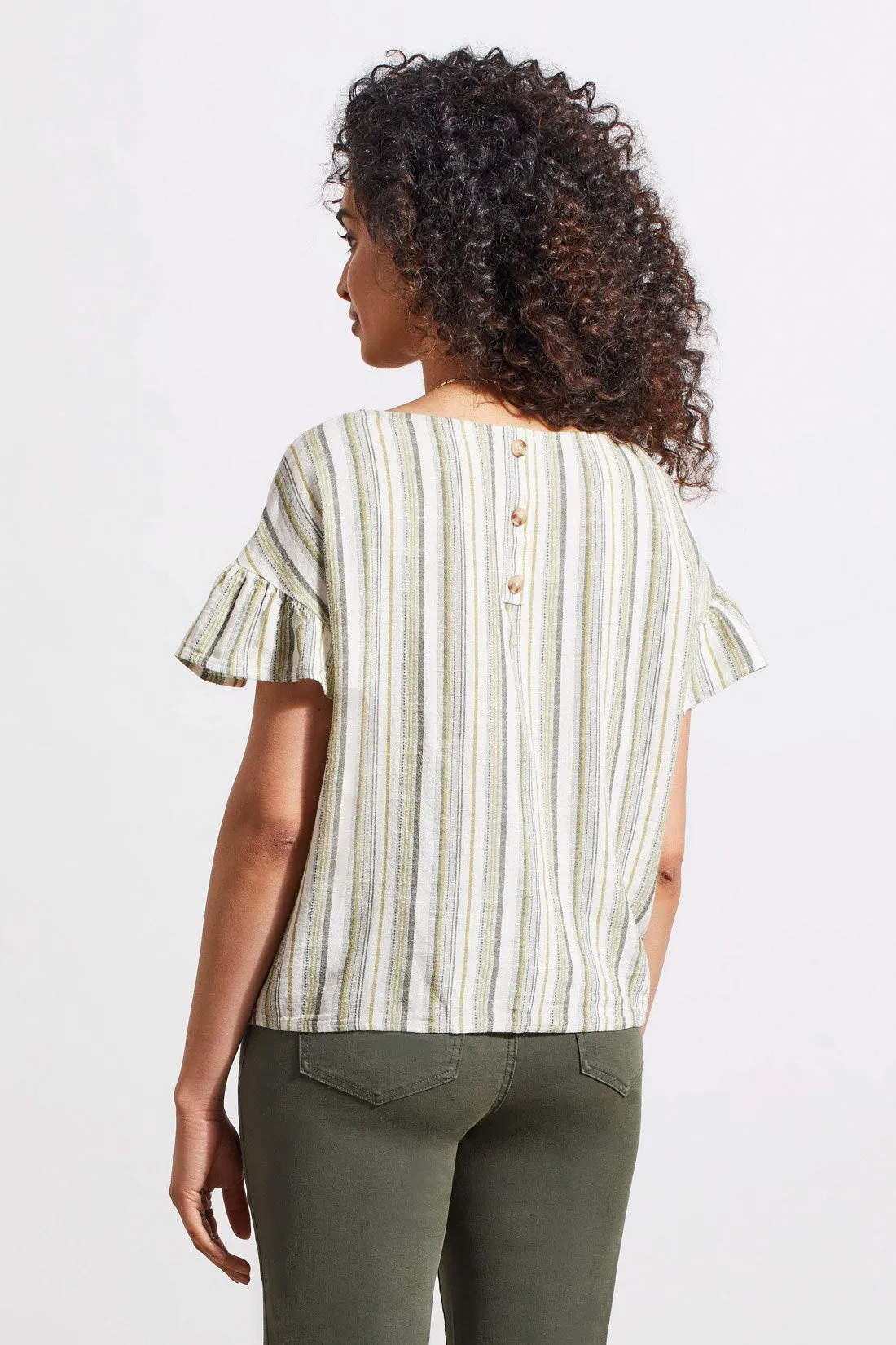 TIE-FRONT BLOUSE WITH FRILLED SLEEVE-Cactus sold by Tribal product image thumbnail 3