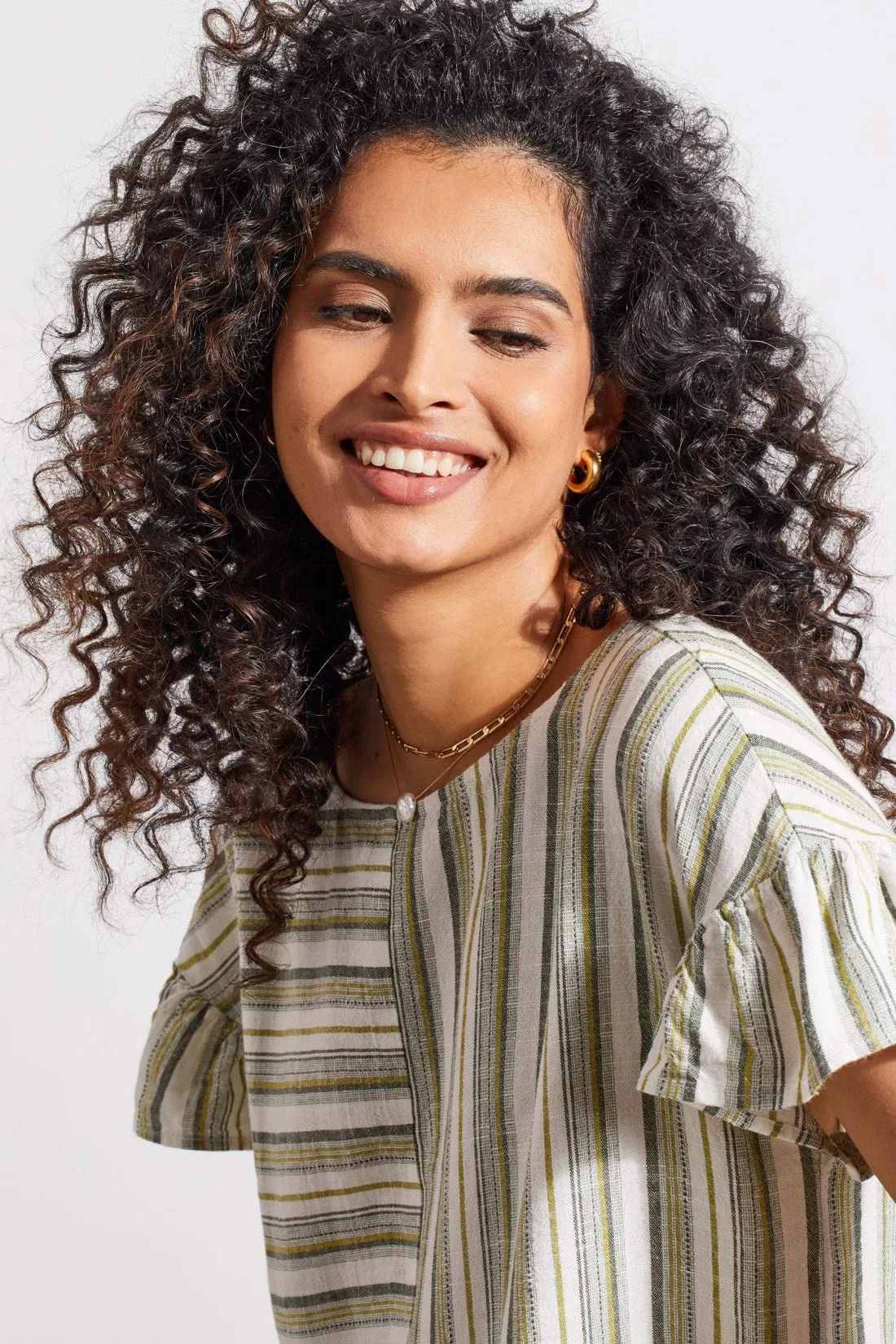 TIE-FRONT BLOUSE WITH FRILLED SLEEVE-Cactus sold by Tribal product image thumbnail 4