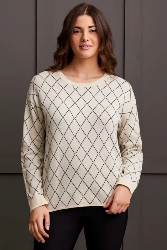 Reversible Cotton Crew Neck Sweater-Moonstone sold by Tribal