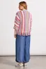 FRINGED HEM CARDIGAN WITH THREE-QUARTER SLEEVES-Creamsicle multi sold by Tribal