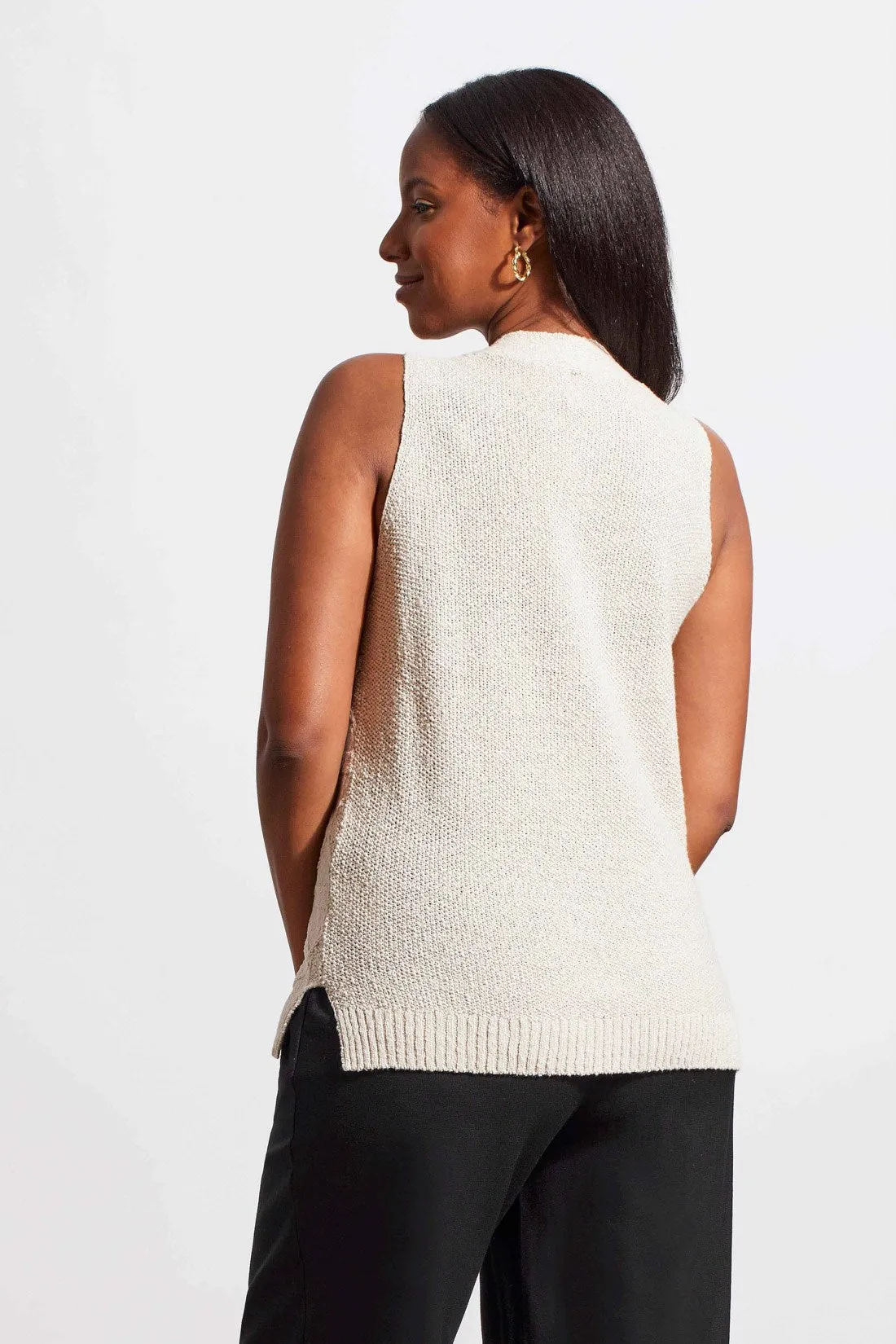 V-NECK SWEATER VEST WITH BUTTONS-Frenchoak sold by Tribal product image thumbnail 4