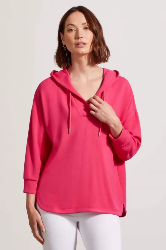 HOODED DOLMAN TUNIC-Raspberry sold by Tribal