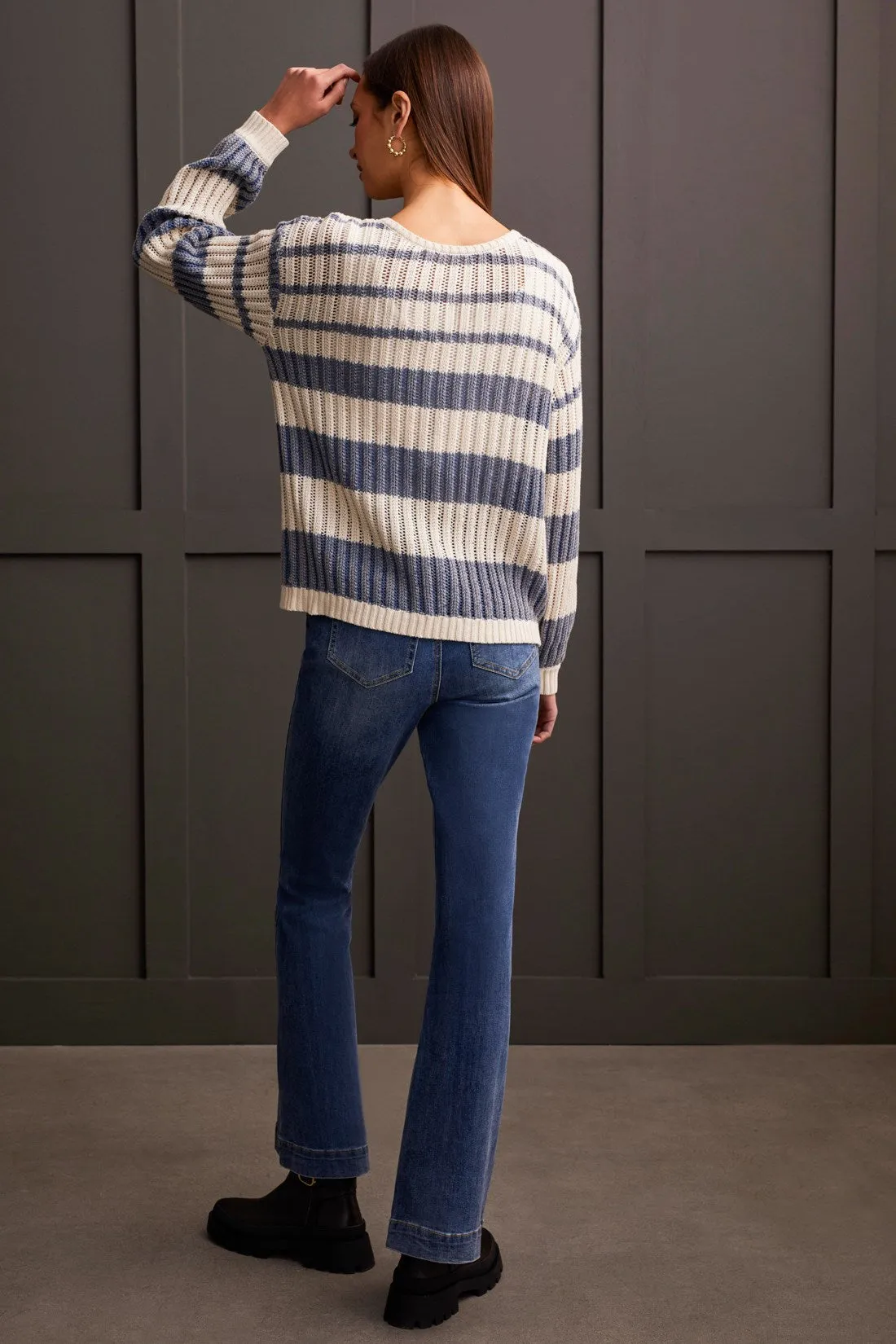 WEAR 2 WAYS CREW NECK CARDIGAN SWEATER-Blue jay sold by Tribal product image thumbnail 3