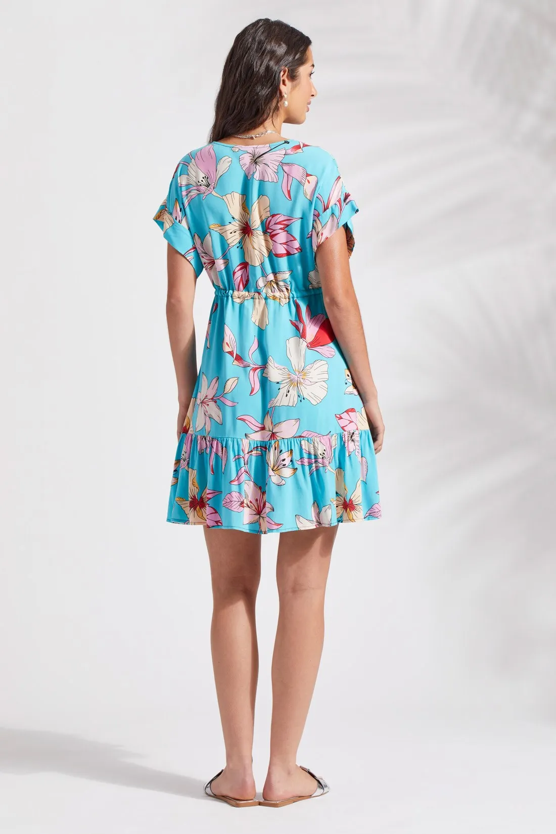 PRINTED DRESS WITH CAP SLEEVES-Honolulu sold by Tribal product image thumbnail 4