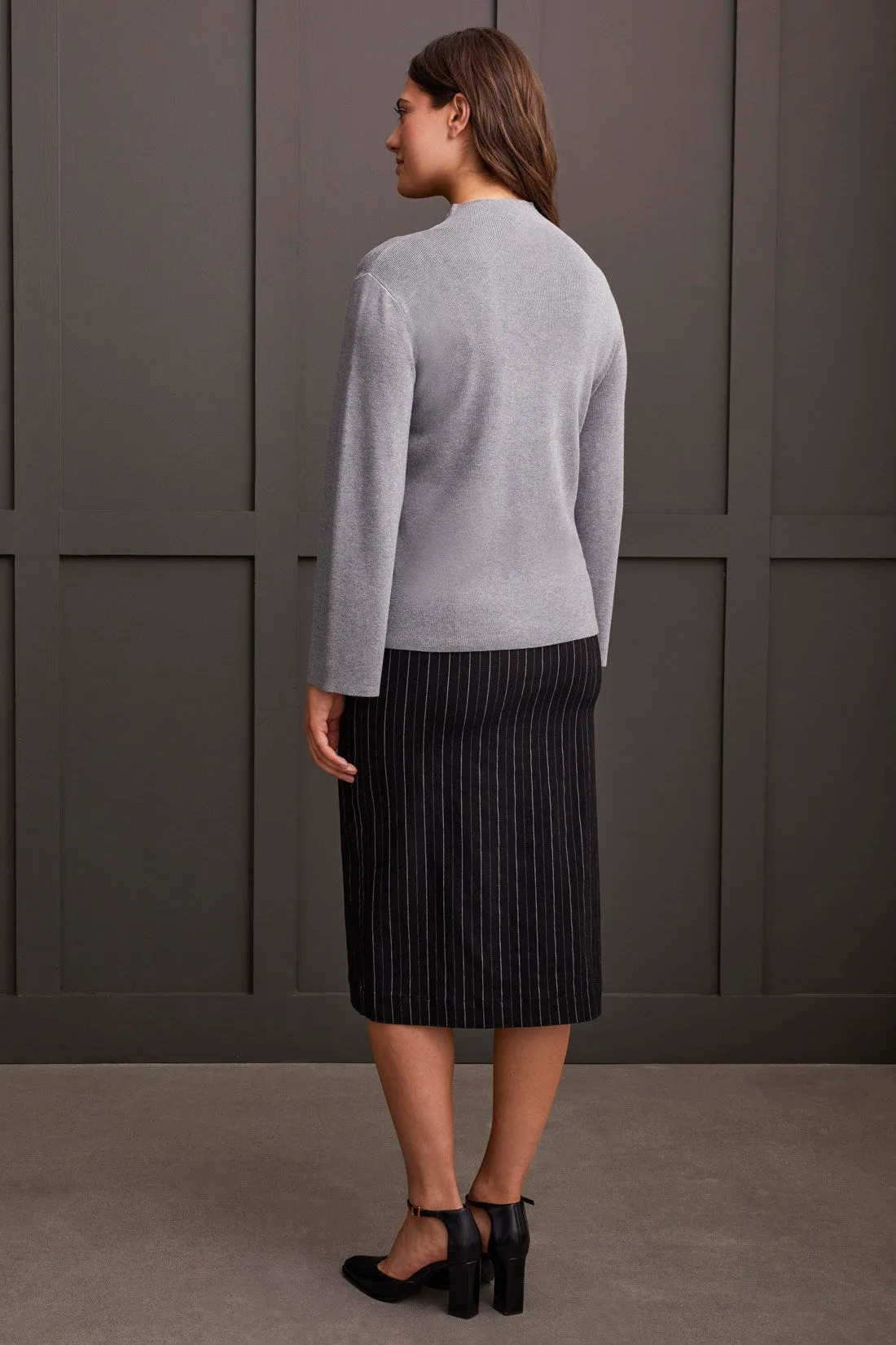 Long Sleeve Funnel Neck Sweater-H.Charcoal sold by Tribal product image thumbnail 3