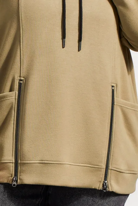 FUNNEL NECK TOP WITH POCKETS-Aloe sold by Tribal product image thumbnail 2