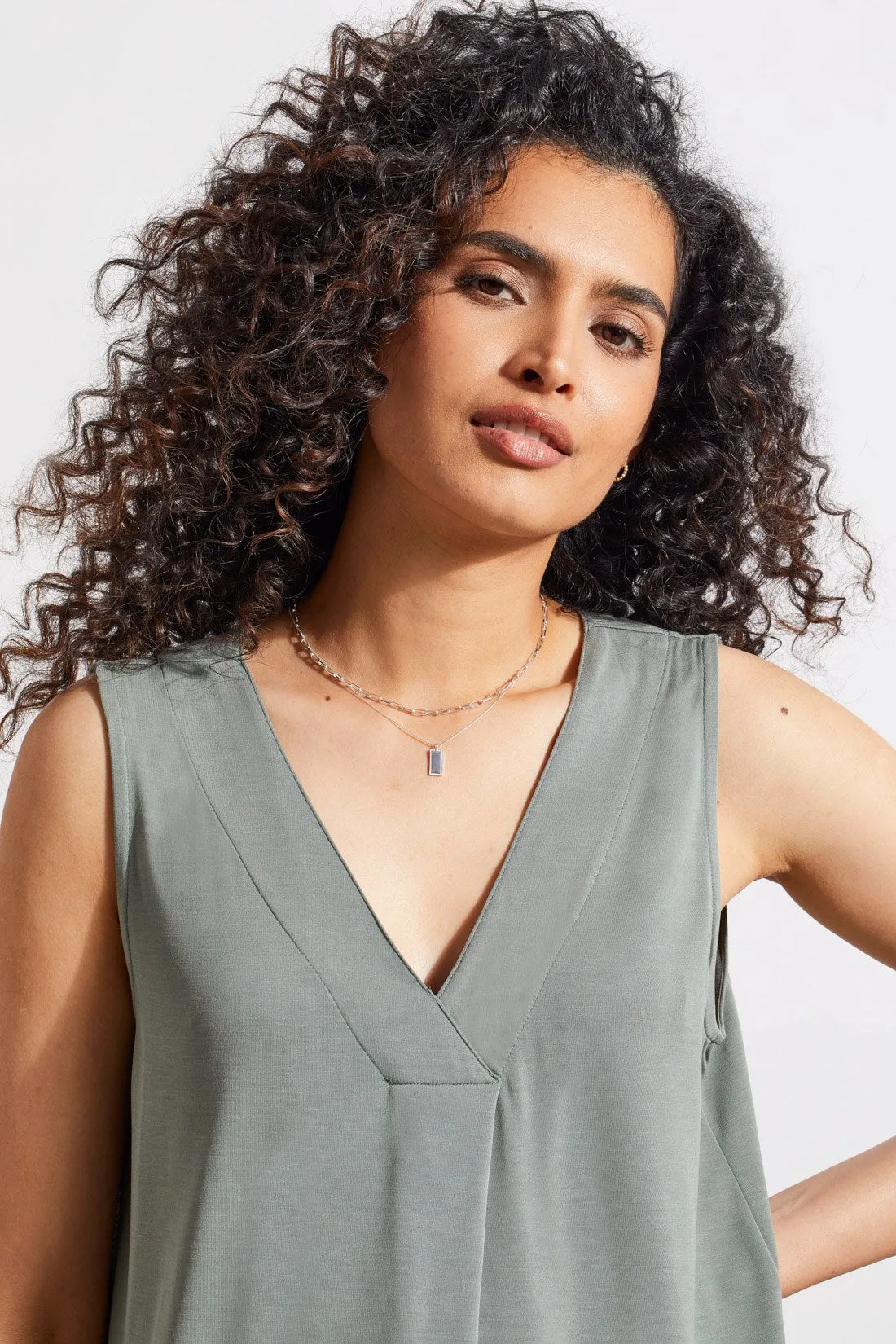 PLEATED SLEEVELESS MODAL TOP-Cypress sold by Tribal product image thumbnail 3