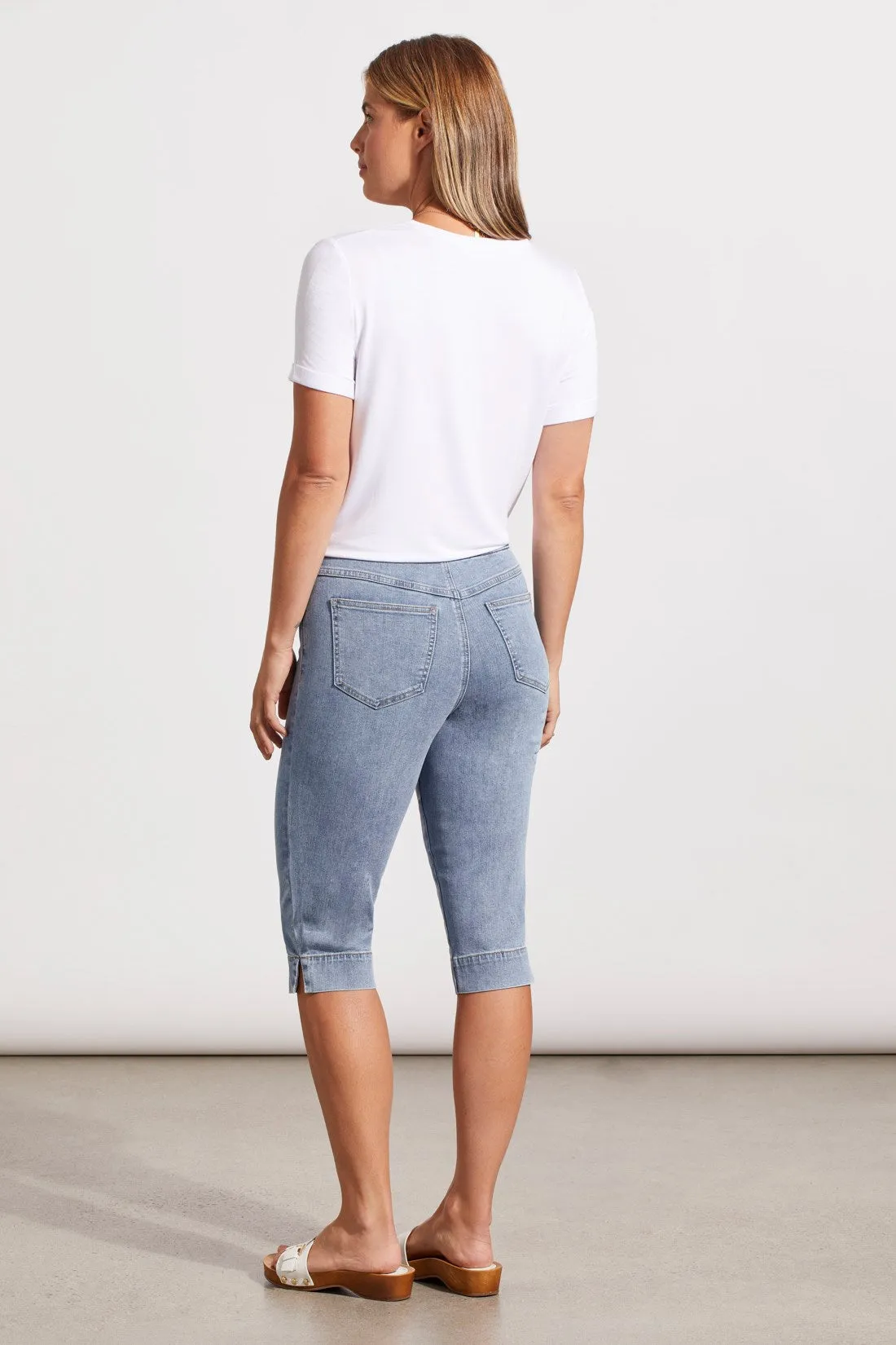 PULL-ON STRETCH DENIM CAPRIS-Vistablue sold by Tribal product image thumbnail 4
