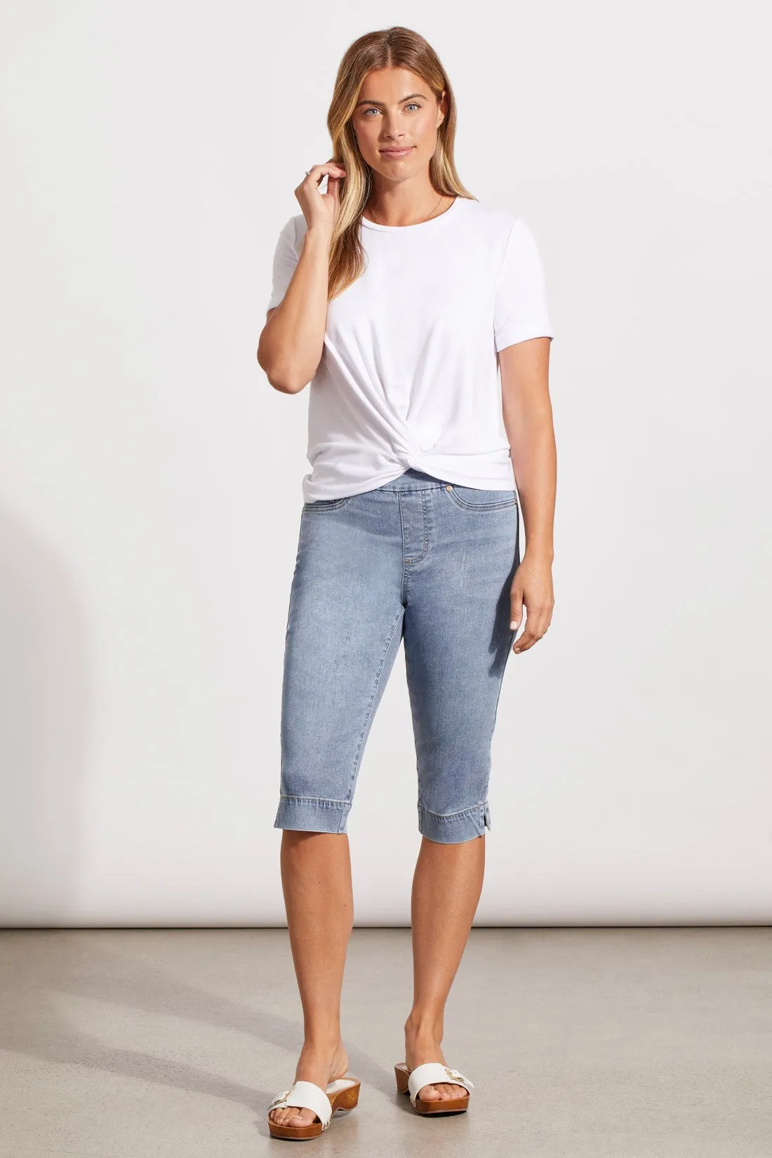 PULL-ON STRETCH DENIM CAPRIS-Vistablue sold by Tribal product image thumbnail 2
