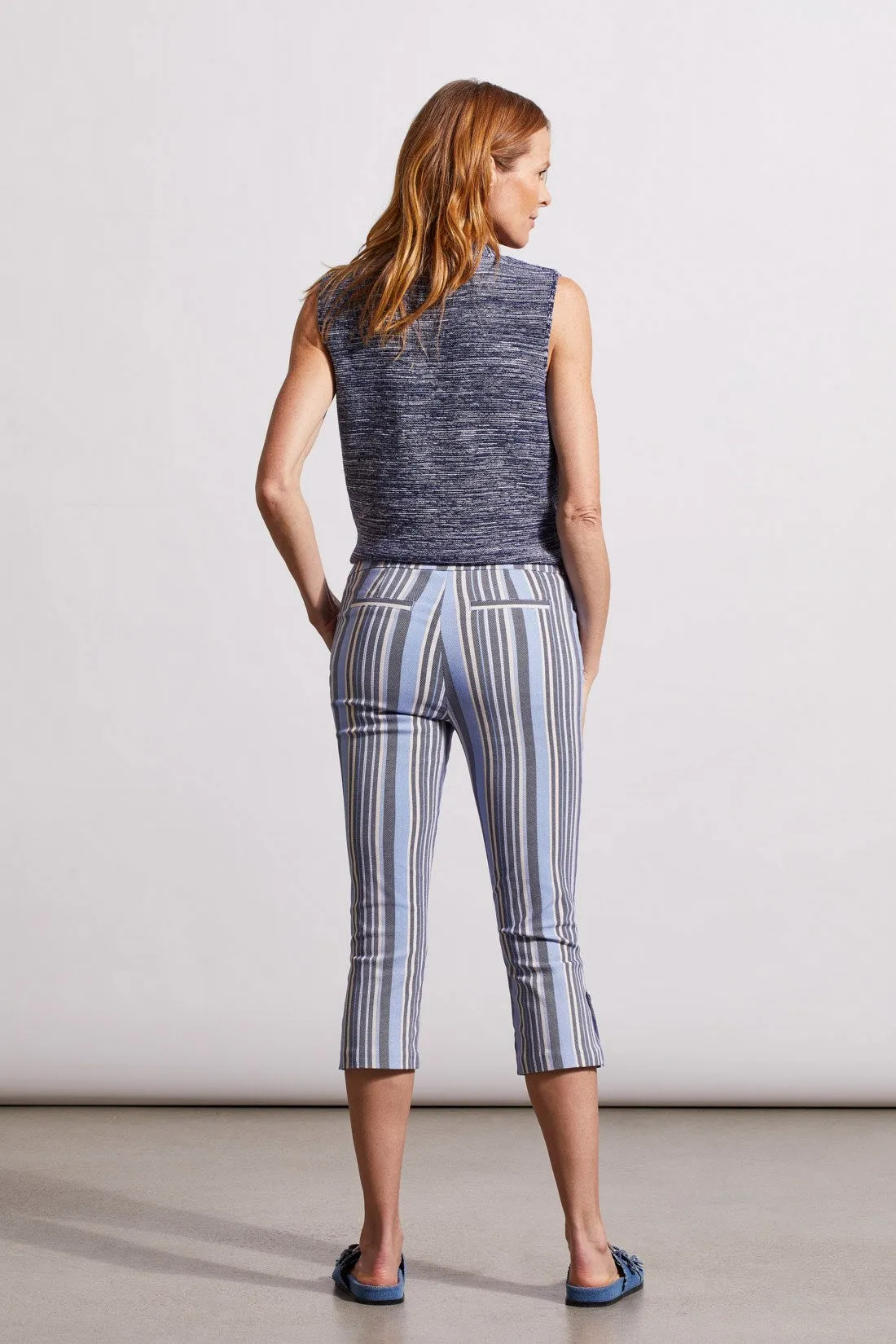 PRINTED PULL-ON STRAIGHT LEG CAPRIS-Jet blue sold by Tribal product image thumbnail 4
