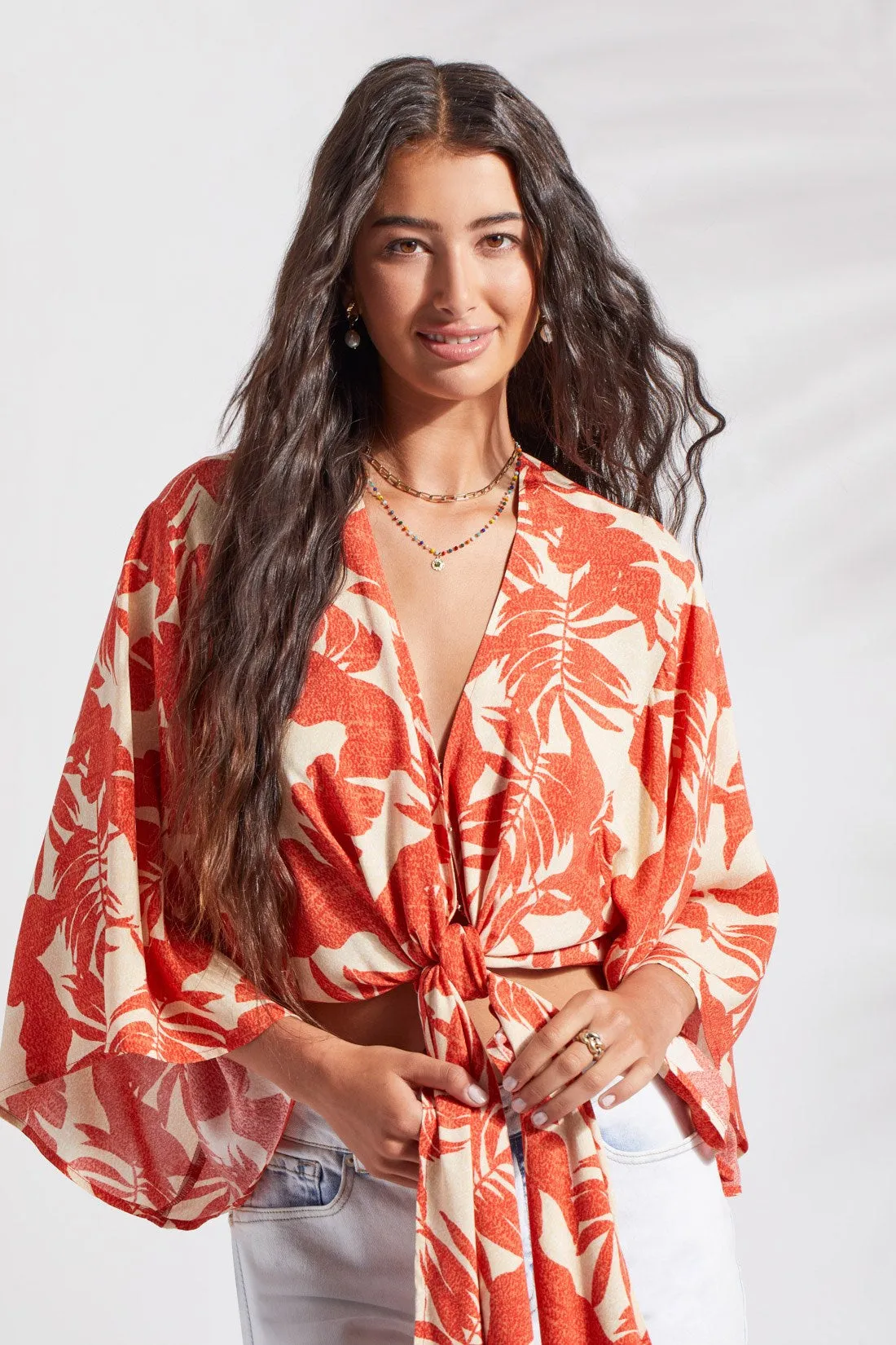 PRINTED KIMONO TOP WITH FRONT TIE-Napali sold by Tribal product image thumbnail 2
