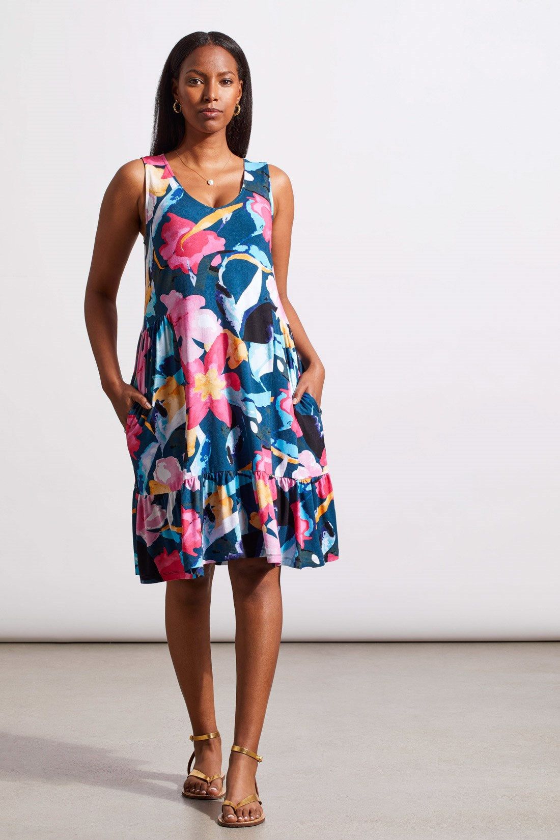 PRINTED SLEEVELESS DRESS-Lagoonmist sold by Tribal product image thumbnail 3
