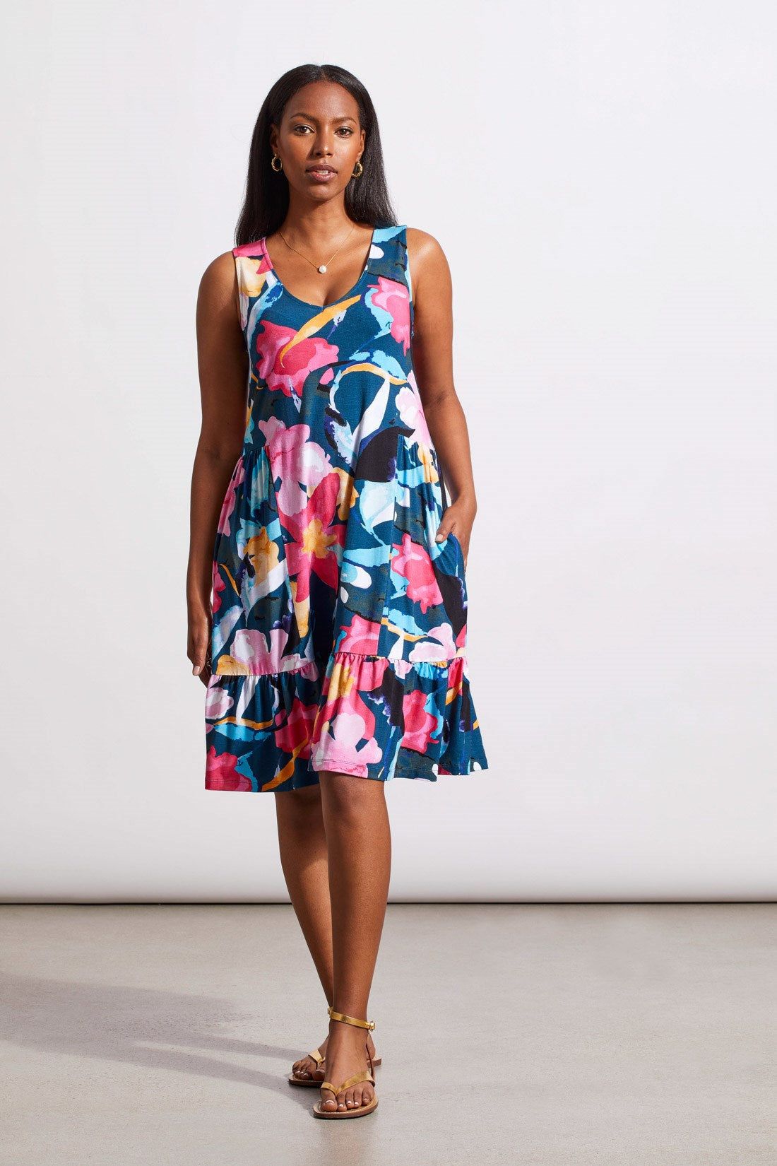 PRINTED SLEEVELESS DRESS-Lagoonmist sold by Tribal