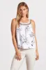 COTTON TANK WITH CROCHET NECKLINE-Black sold by Tribal
