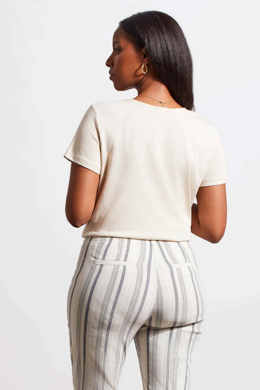 PULL-ON CAPRI WITH ROUNDED SIDE SLITS-Frenchoak sold by Tribal product image thumbnail 3