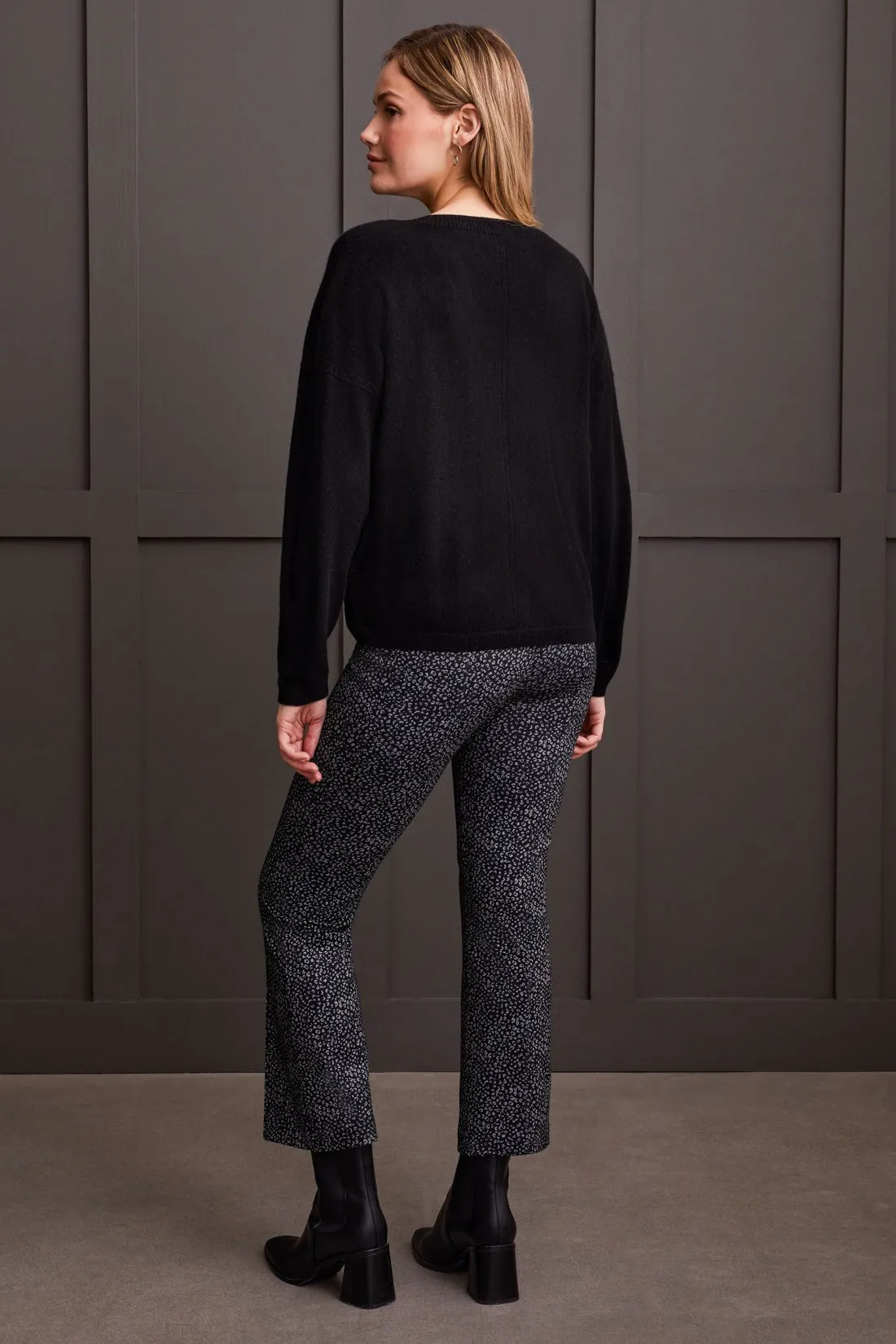 CASHMERE SWEATER WITH POINTELLE DETAIL-Black sold by Tribal product image thumbnail 4