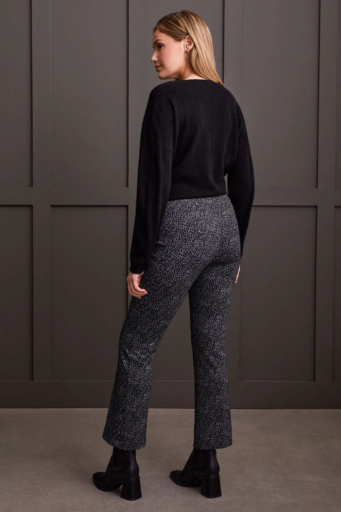 Printed Ponte Pull-On Ankle Pant-Black sold by Tribal product image thumbnail 4