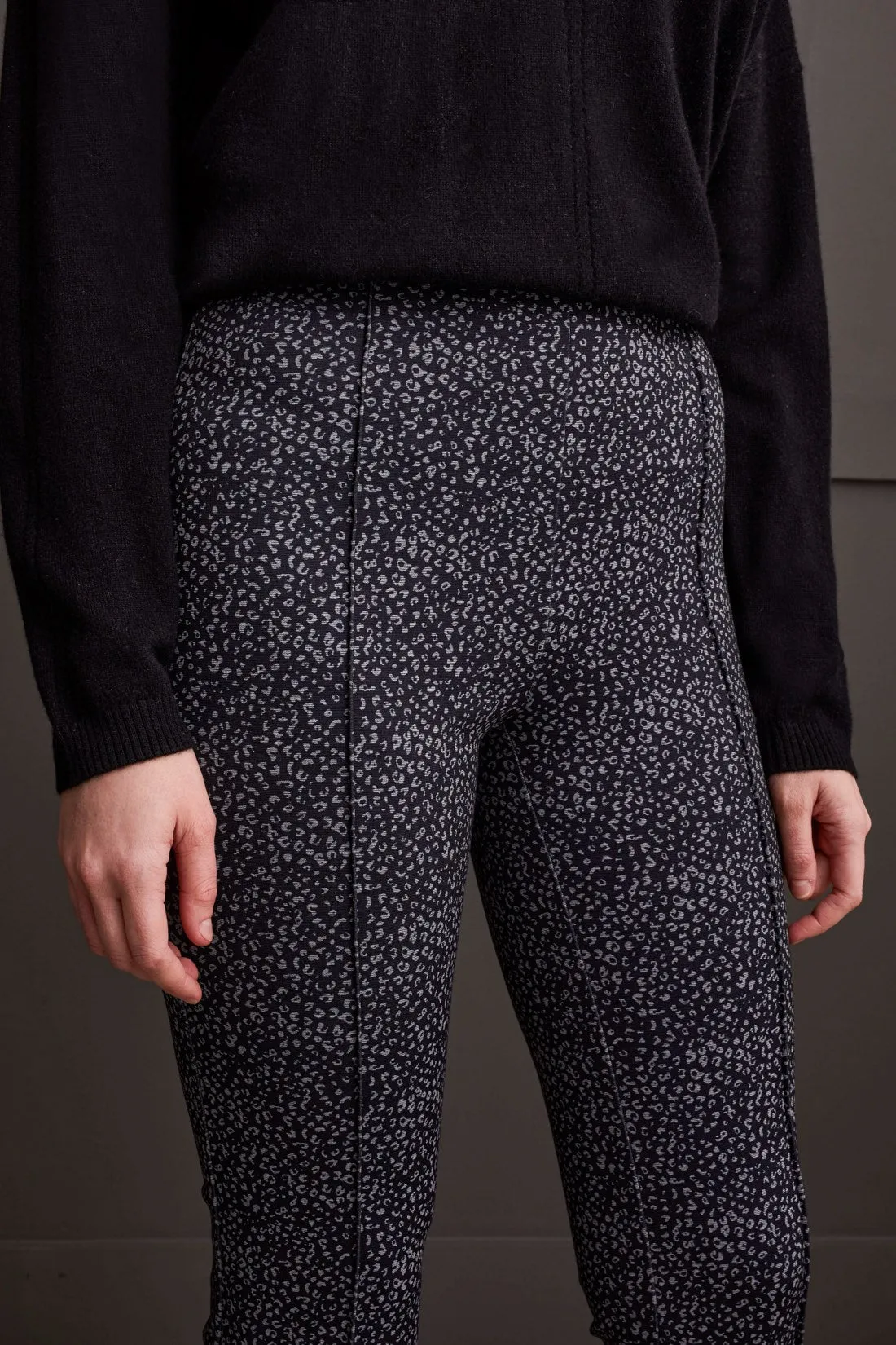 Printed Ponte Pull-On Ankle Pant-Black sold by Tribal product image thumbnail 2