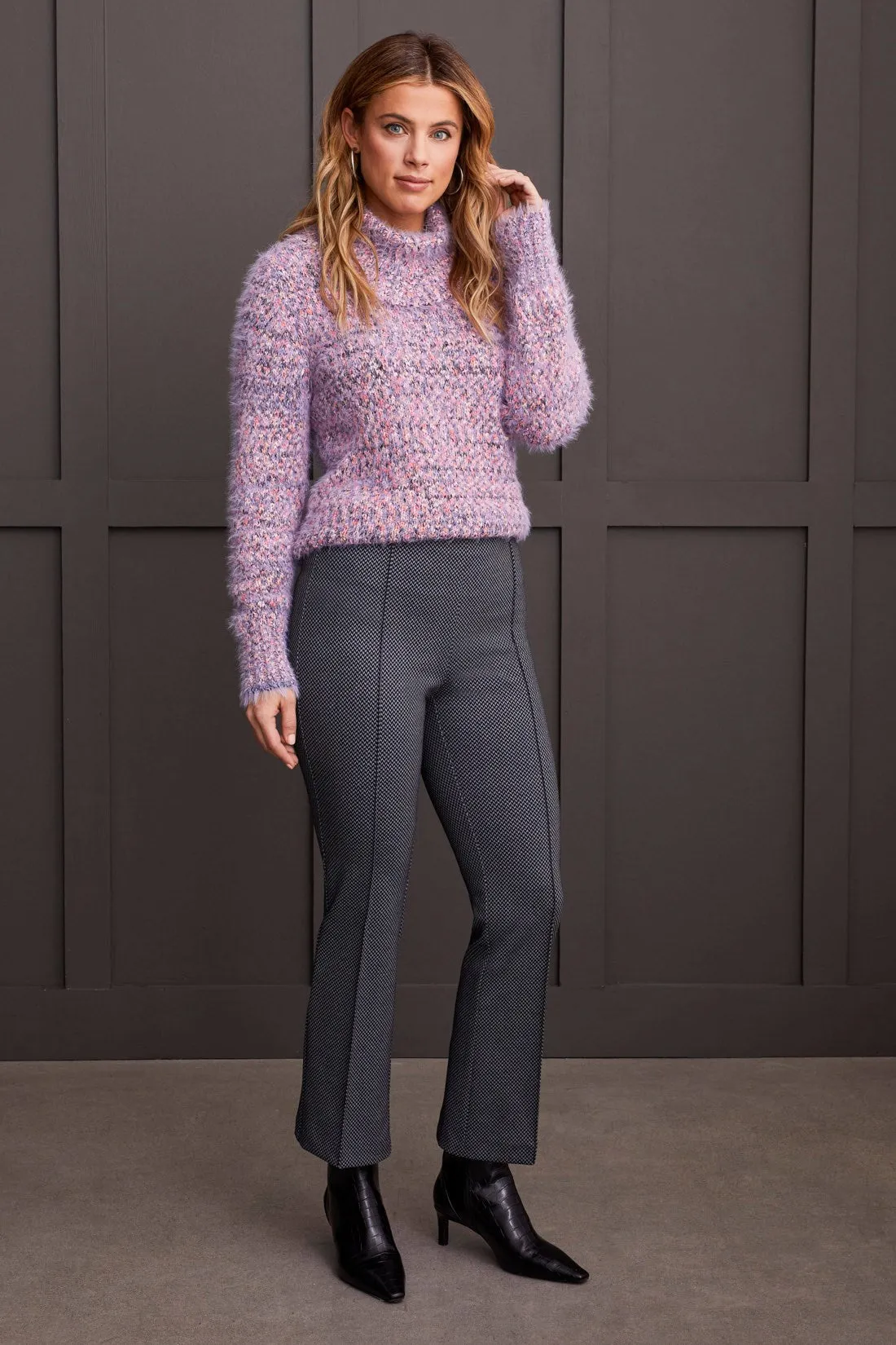 PRINTED PONTE PULL-ON ANKLE PANT-Sapphire sold by Tribal