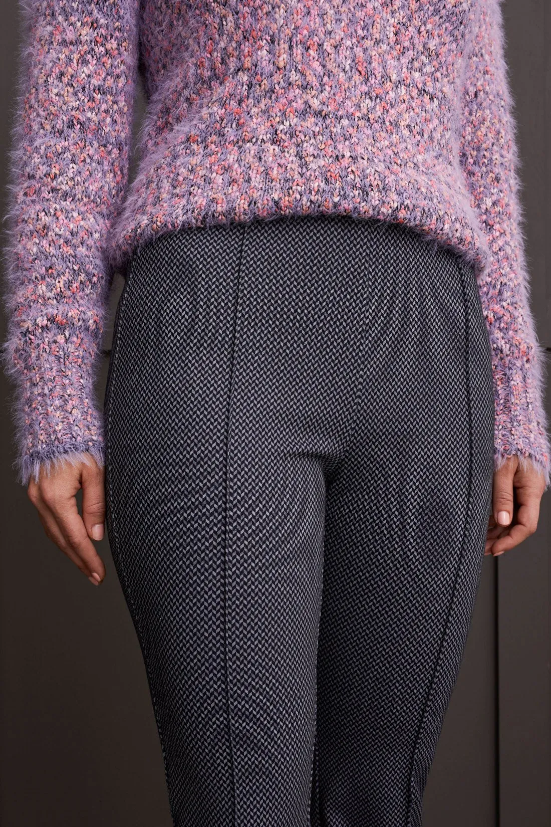 PRINTED PONTE PULL-ON ANKLE PANT-Sapphire sold by Tribal product image thumbnail 2