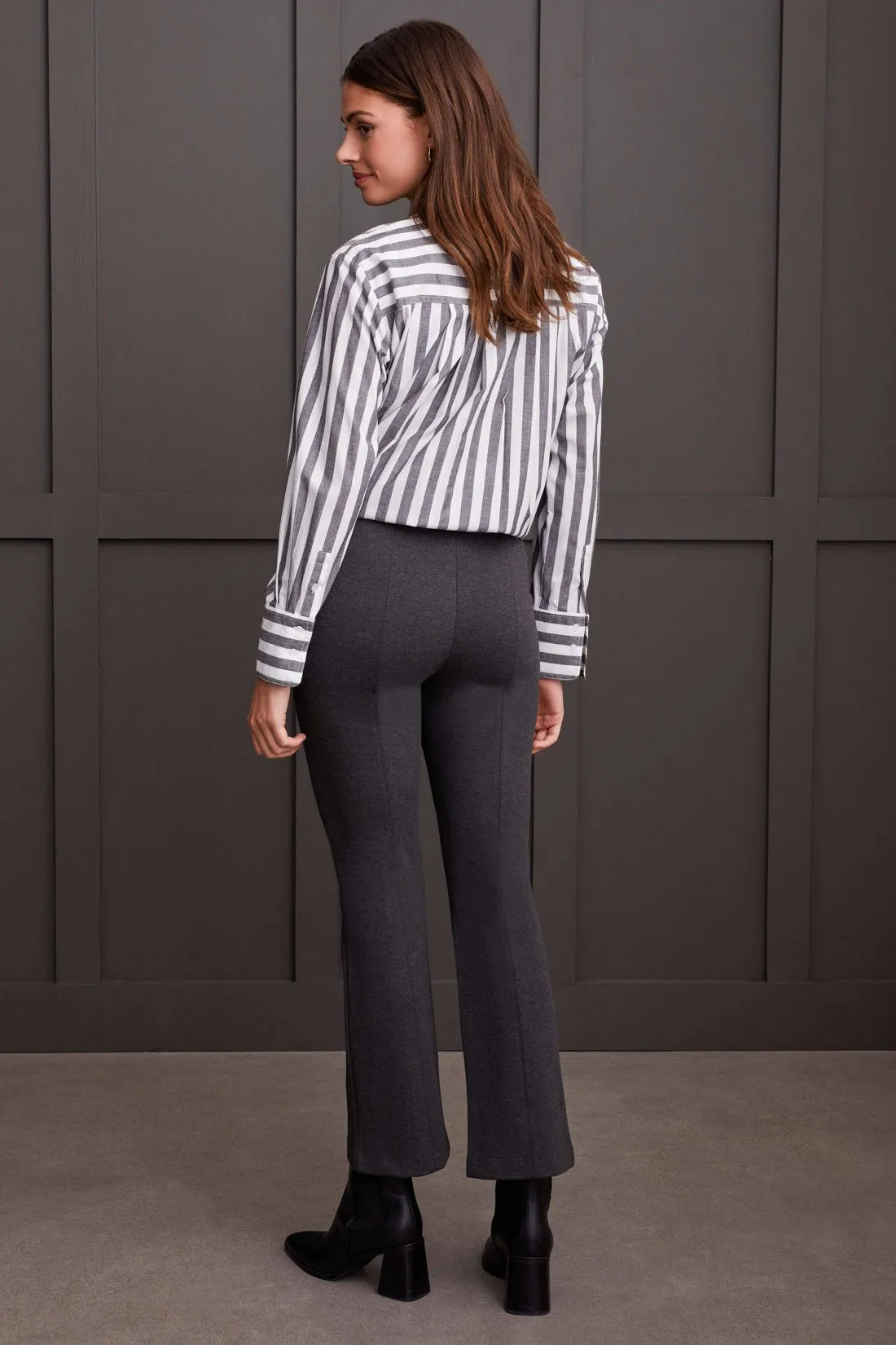 Tribal Signature Ponte Pull-On 28 Inch Bootcut Trousers-H.Charcoal sold by Tribal product image thumbnail 4