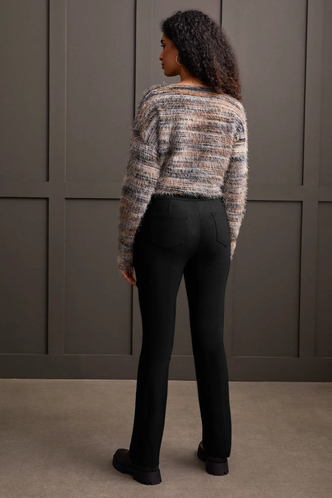 Microflare Flatten It® Pull-On Pants With Back Pockets-Black sold by Tribal product image thumbnail 4