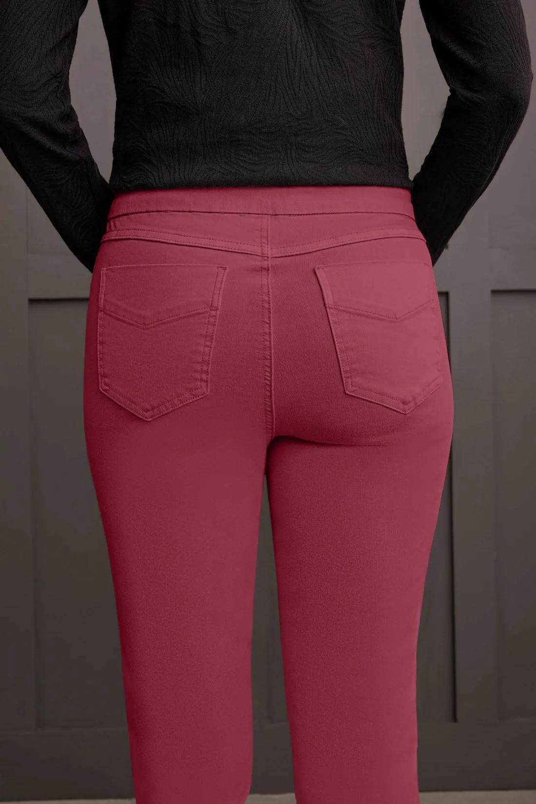 Comfort Stretch Pull-On Ankle Pant-Bordeaux sold by Tribal product image thumbnail 2