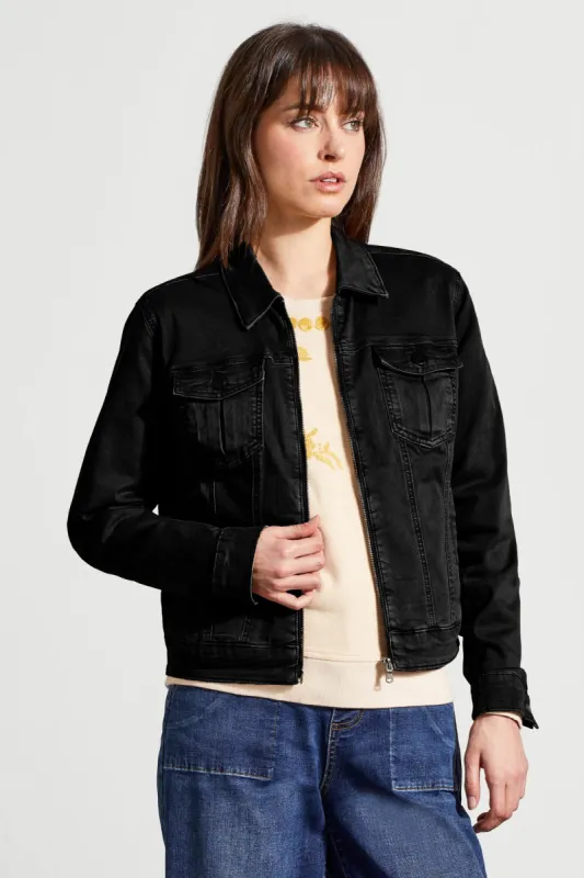 COMFORT STRETCH ZIP-UP JACKET-Black sold by Tribal