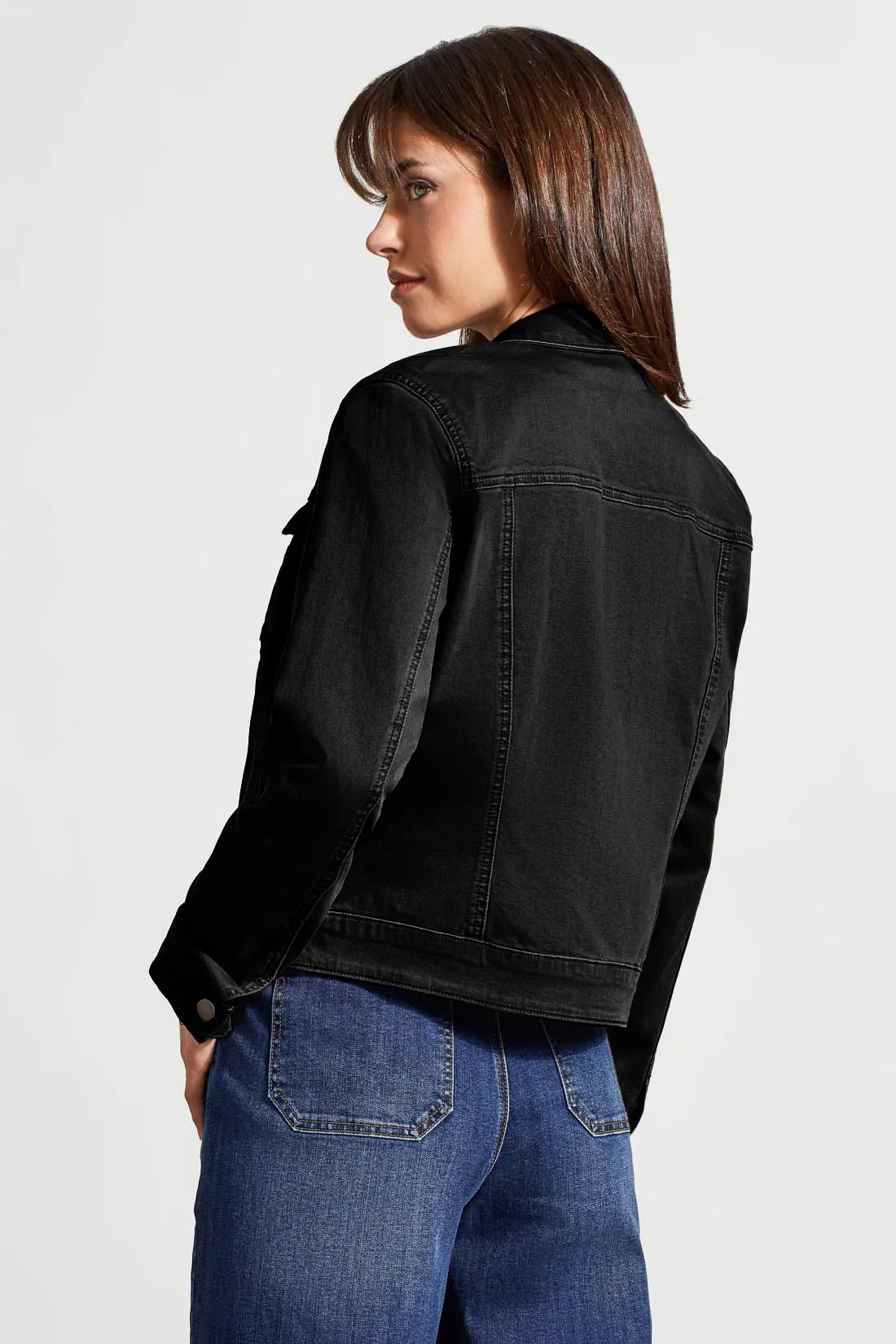 COMFORT STRETCH ZIP-UP JACKET-Black sold by Tribal product image thumbnail 3