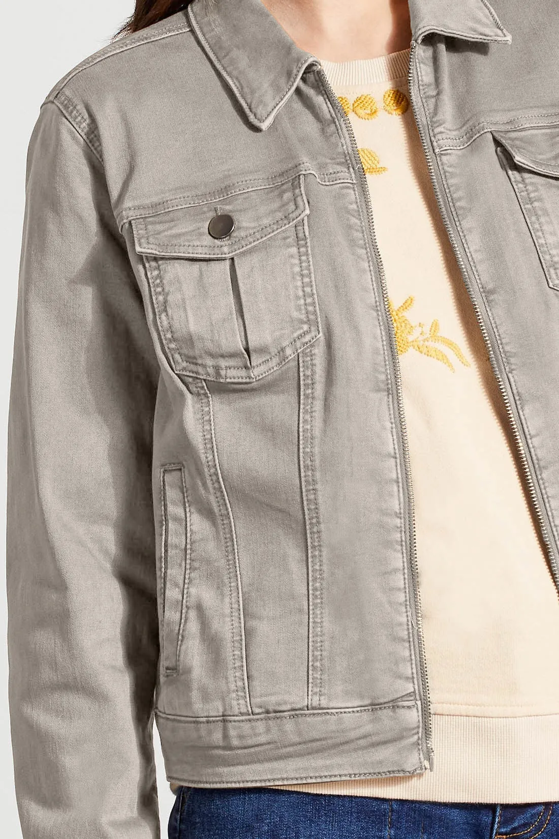 Comfort Stretch Zip-Up Jacket-Frostgrey sold by Tribal product image thumbnail 2