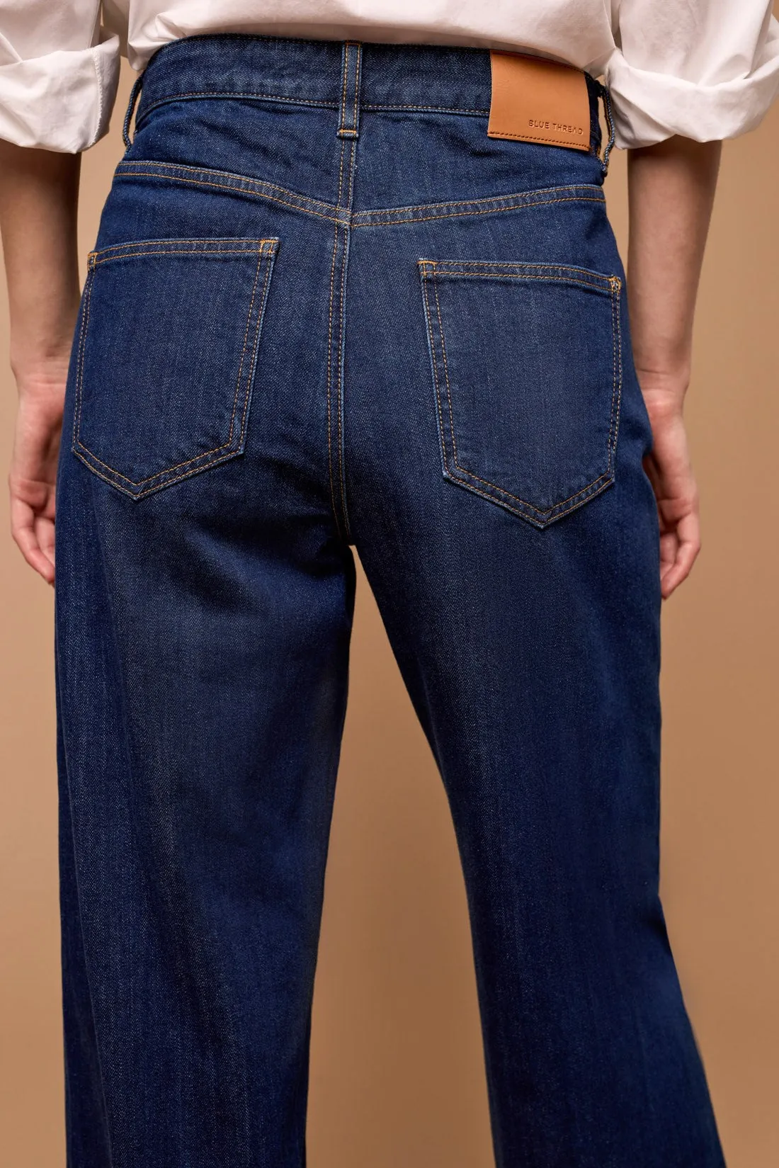 Blue Thread Brooke High Rise Wide Trouser Jeans-Dk. Denim sold by Tribal product image thumbnail 4