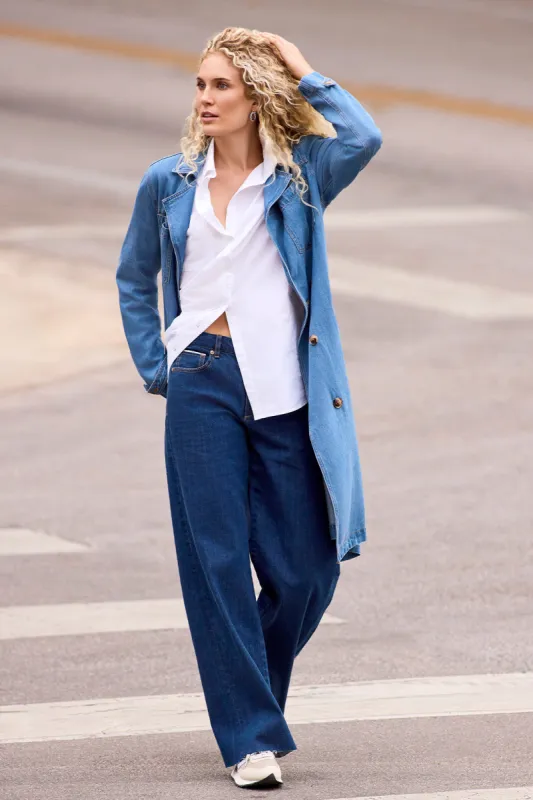 Blue Thread Brooke High Rise Wide Trouser Jeans-Dk. Denim sold by Tribal