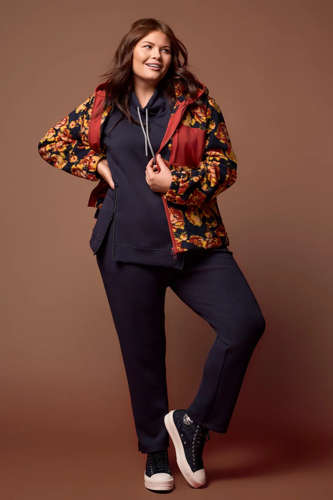 Polar Fleece Hooded Zip-Up Jacket-Night Sky sold by Tribal