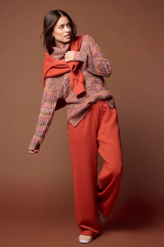 Quilted Pull-On Pants With Pockets-Auburn sold by Tribal