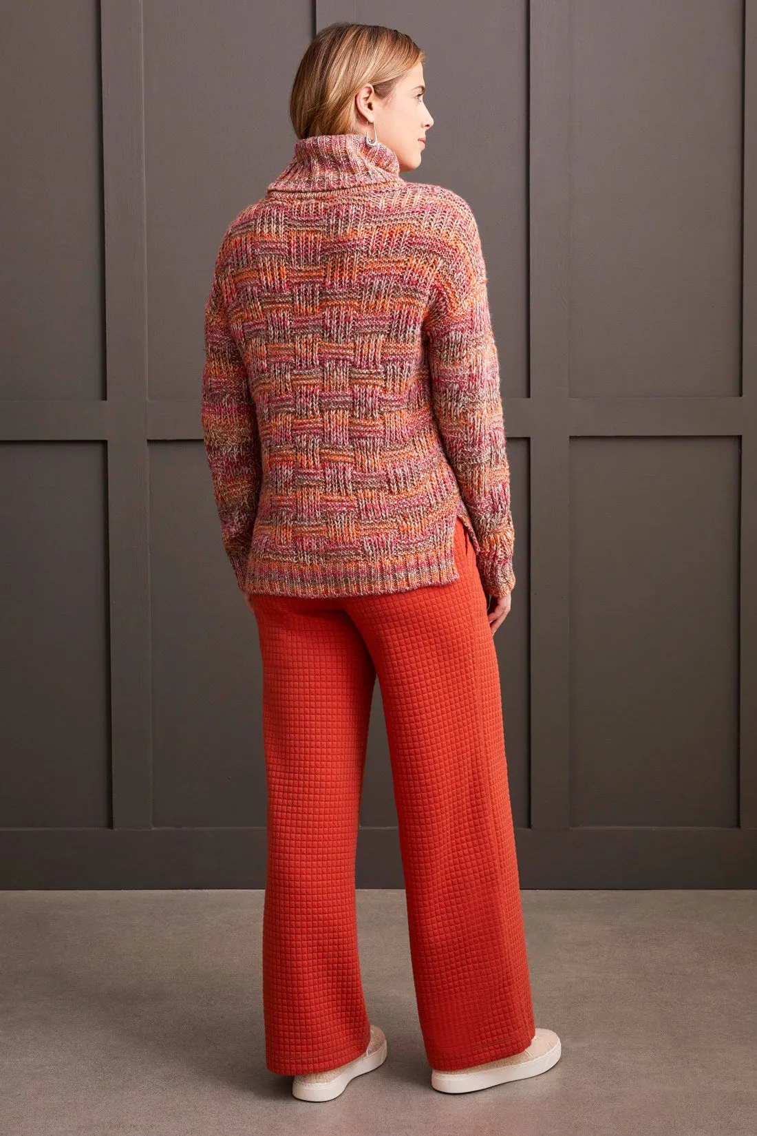 Basketweave Stitch Cowl Neck Sweater-Ginger sold by Tribal product image thumbnail 4