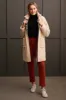 Lightweight Sherpa Coat With Mock Neck Collar-Moonstone sold by Tribal