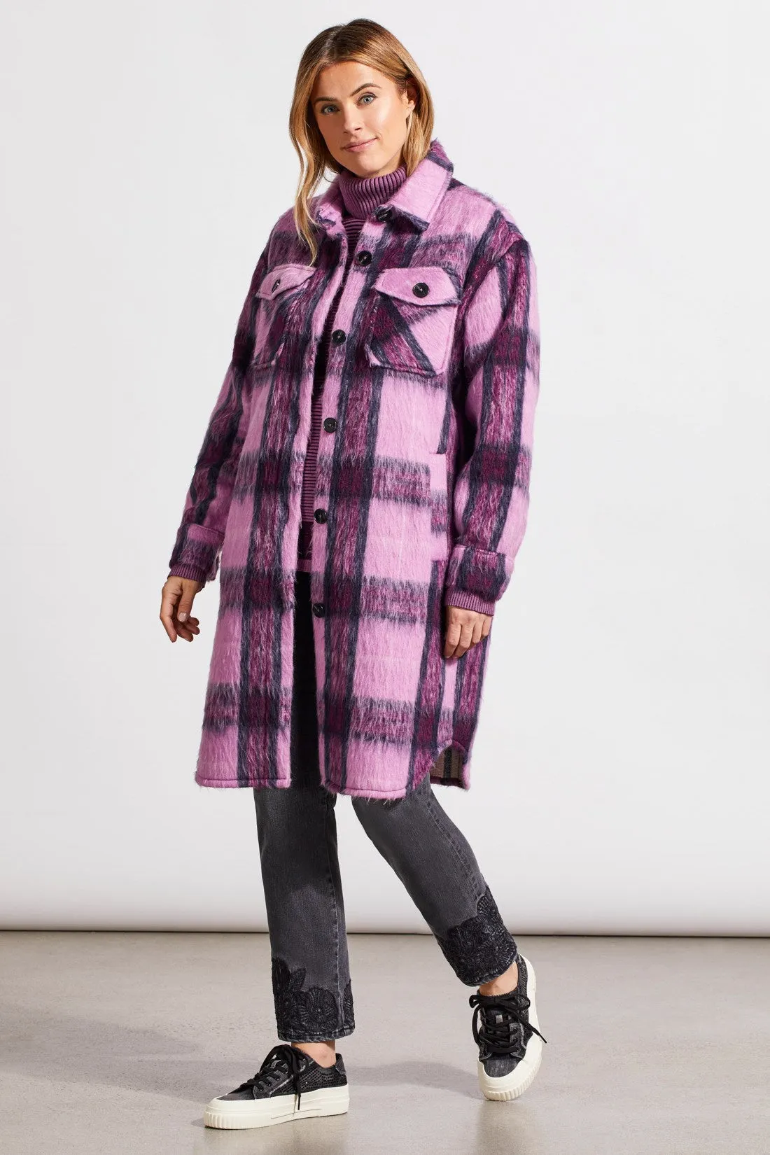 Drop Shoulder Shacket-Mauve sold by Tribal