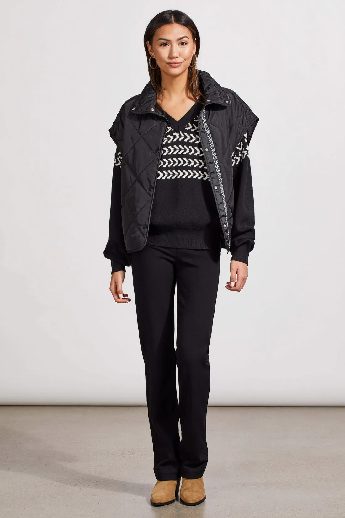 V-Neck Intarsia Sweater-Black sold by Tribal product image thumbnail 4