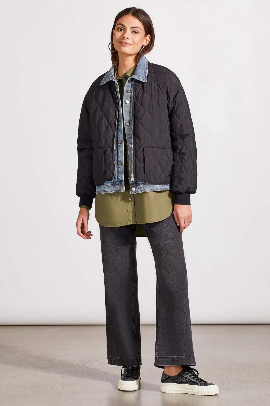 Fooler Quilted Bomber Jacket-Black sold by Tribal product image thumbnail 5