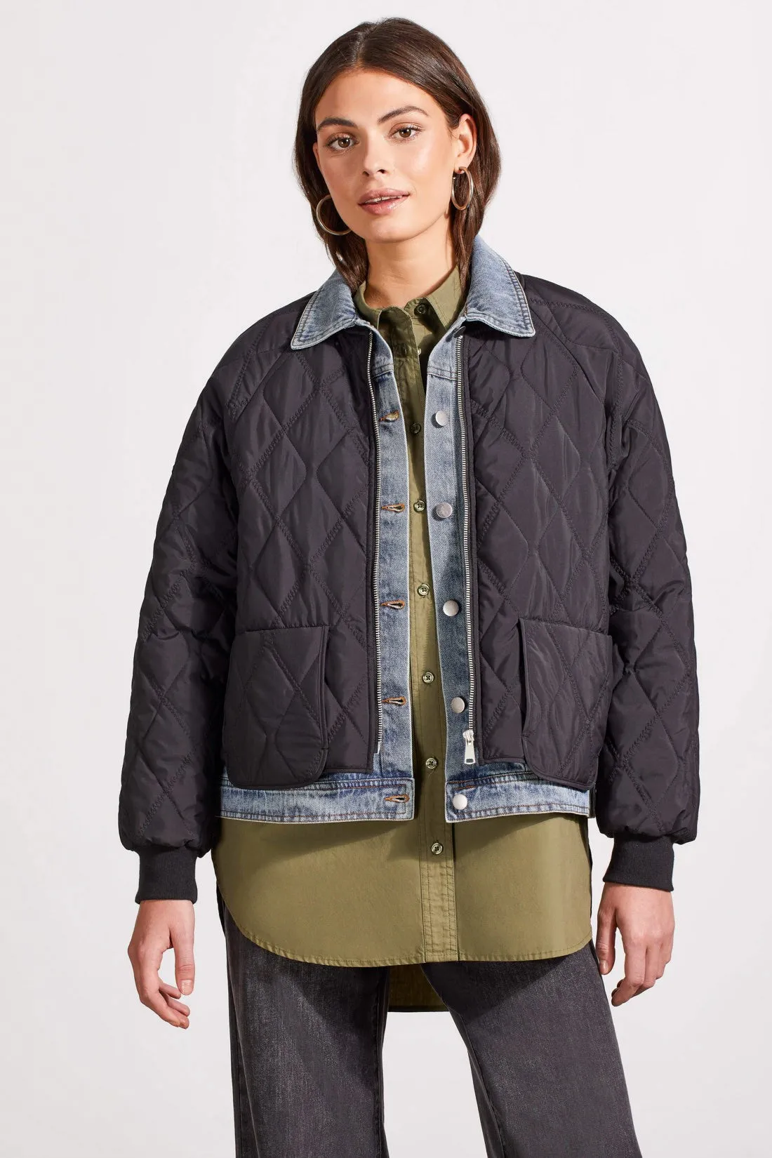 Fooler Quilted Bomber Jacket-Black sold by Tribal product image thumbnail 2