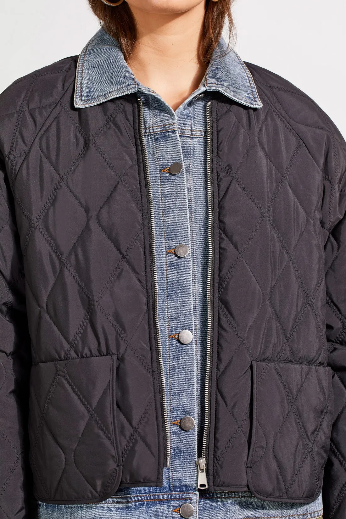 Fooler Quilted Bomber Jacket-Black sold by Tribal product image thumbnail 3