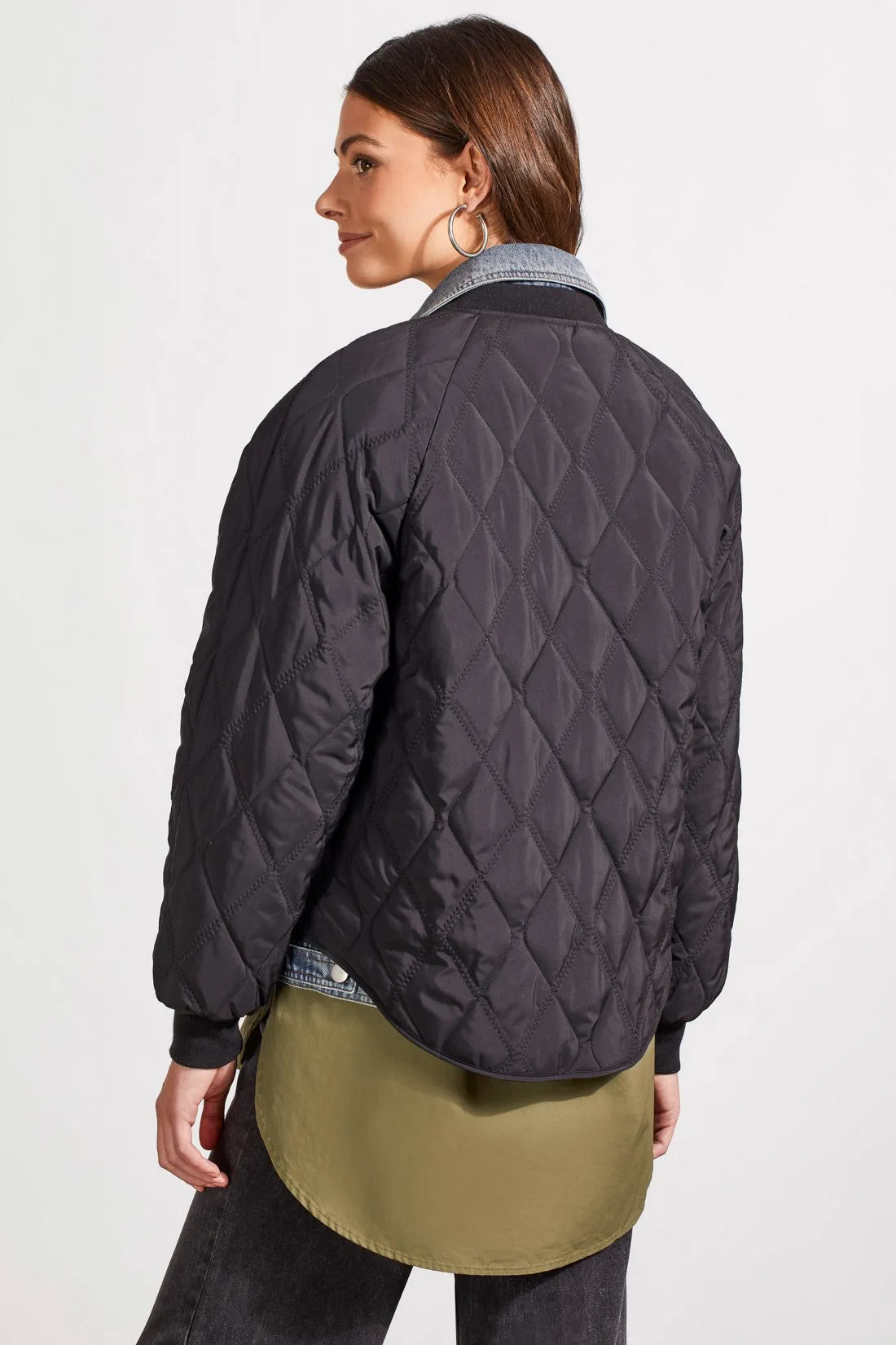Fooler Quilted Bomber Jacket-Black sold by Tribal product image thumbnail 4
