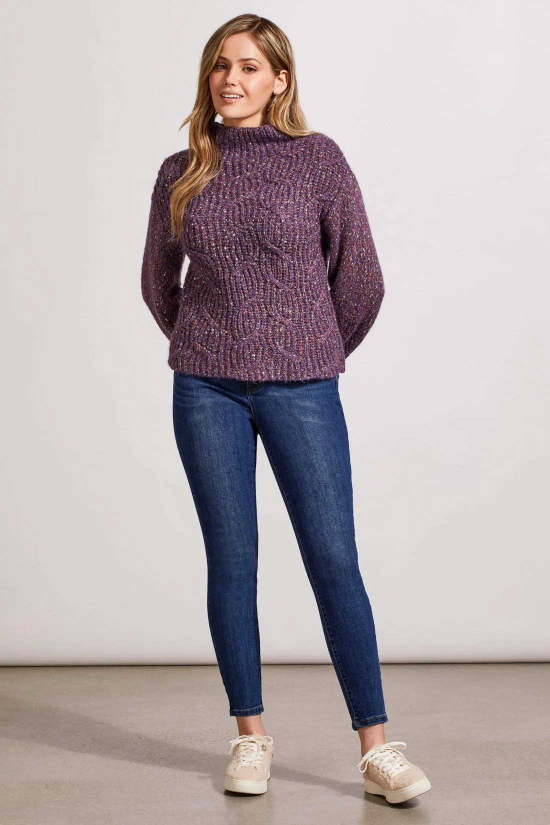 Oversized Funnel Neck Sweater-Raisin sold by Tribal product image thumbnail 2
