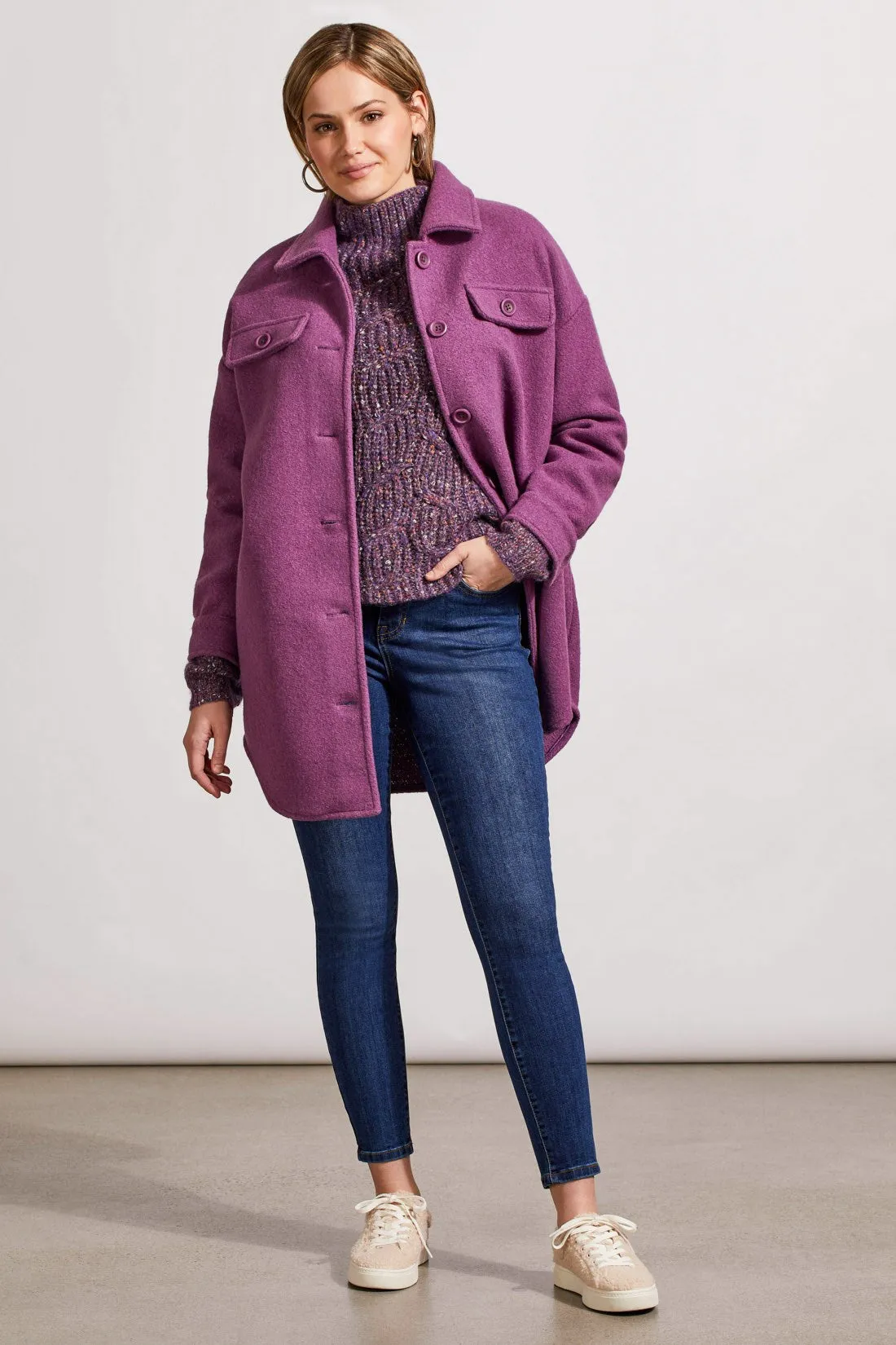 Oversized Funnel Neck Sweater-Raisin sold by Tribal product image thumbnail 4